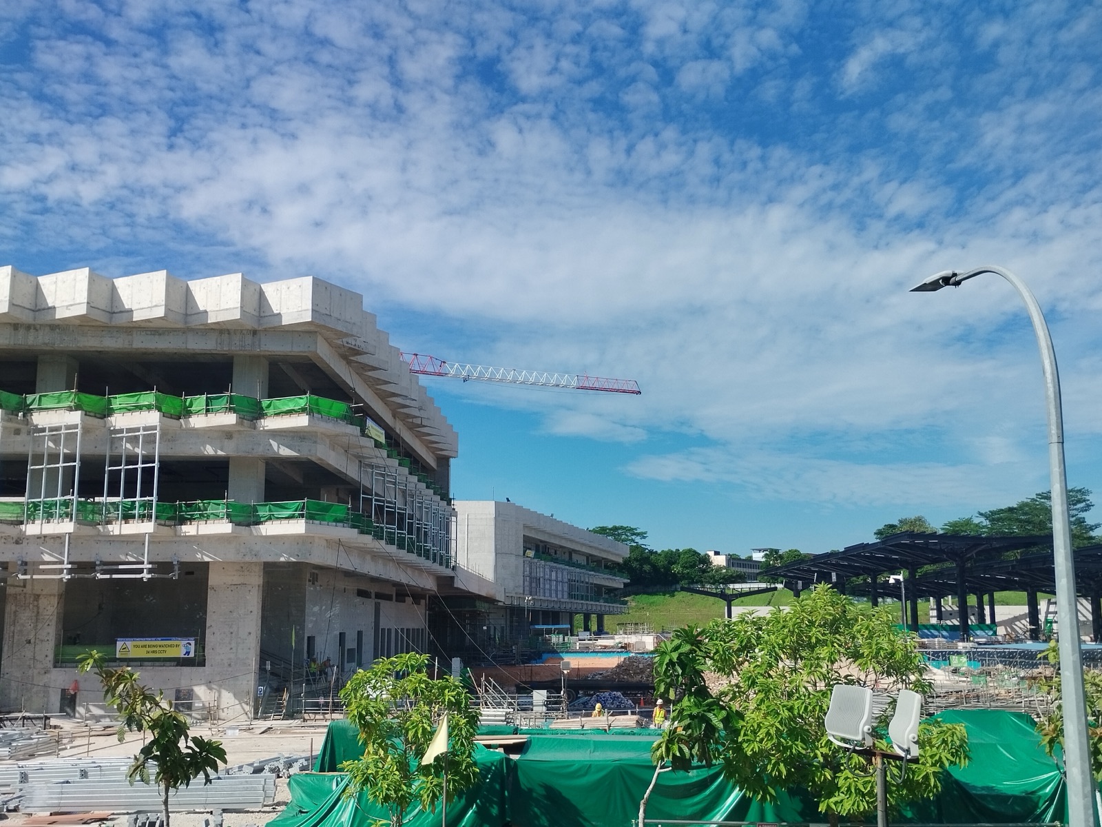 Woodlands North RTS station, under construction